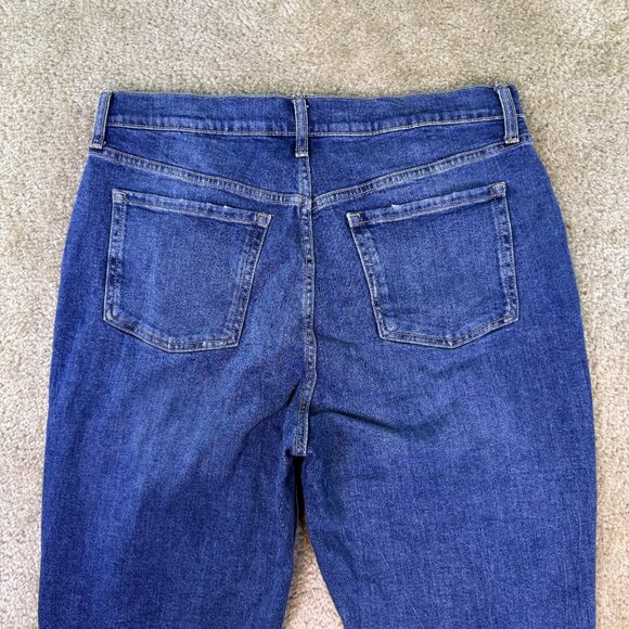 OLD NAVY Womens Extra High Rise Sky Hi Straight Blue Jeans Size 16 36x27 E625 - Picture 9 of 14